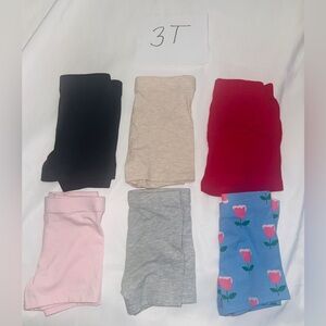6 pairs of 3T girl shorts